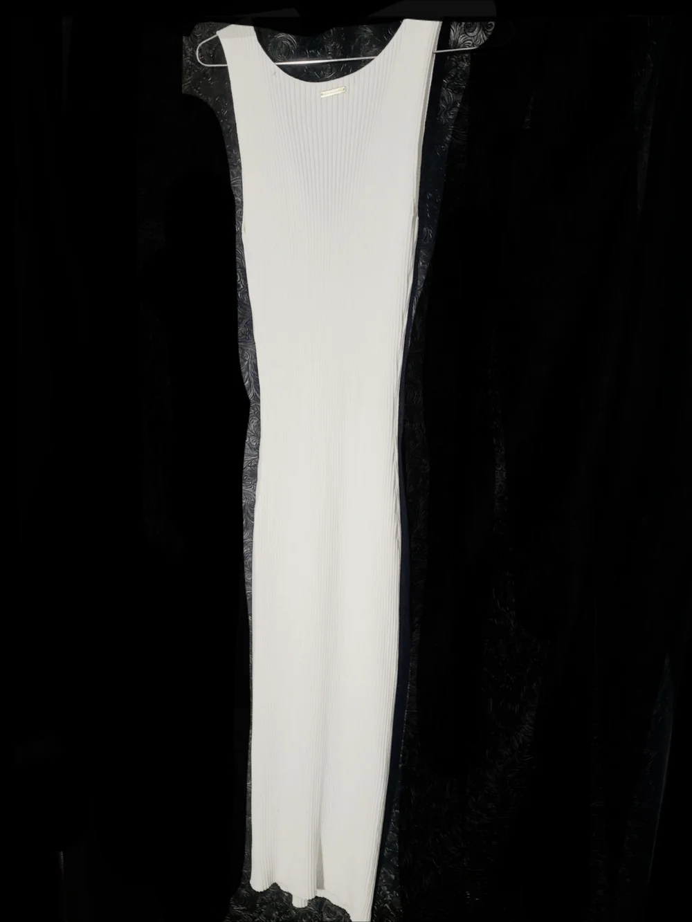 Michael Kors White Ribbed Tank Midi Dress Size Small